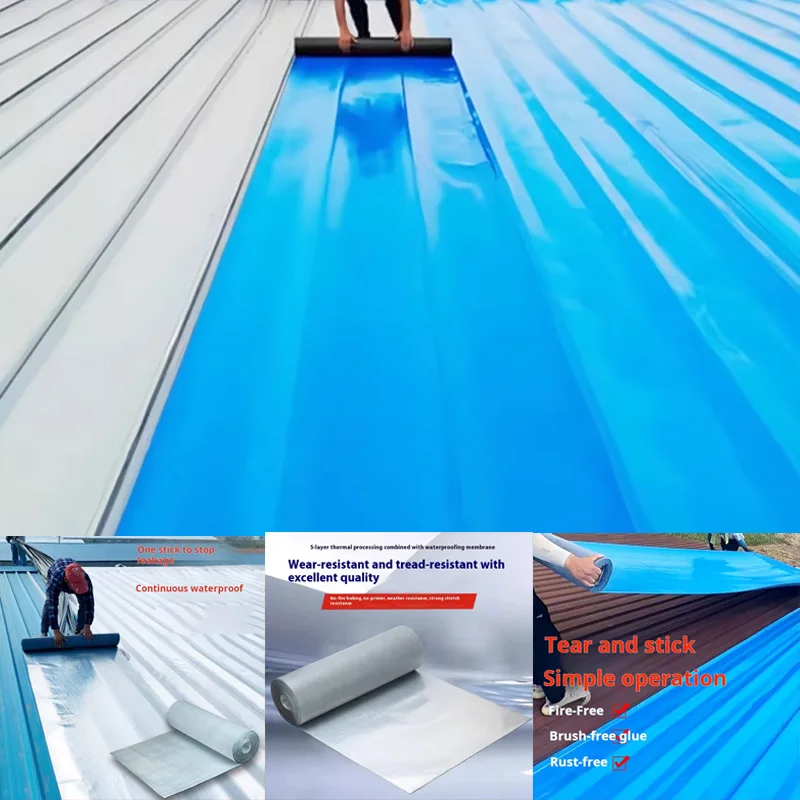 Roof Waterproof Tape Iron Tile Waterproof Leakage Repair Self-Adhesive Coil Building Anti-Corrosion Insulation Material